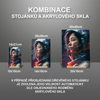Acrylic glass Astronaut woman 2