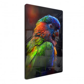 Acrylic glass Colorful parrot 2