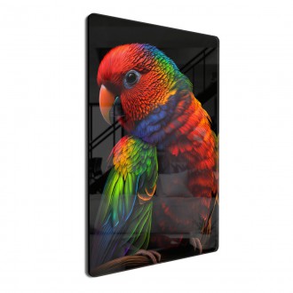 Acrylic glass Colorful parrot