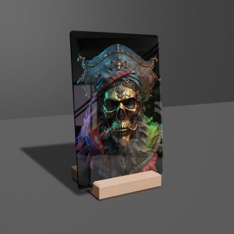 Acrylic glass Pirate skull