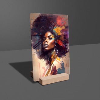 Acrylic glass Modern Art - Afro American Woman