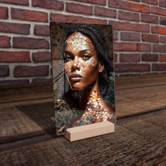 Acrylic glass Woman in mosaic