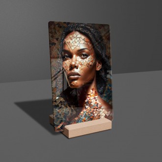 Acrylic glass Woman in mosaic