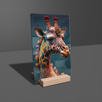 Acrylic glass Psychedelic Giraffe