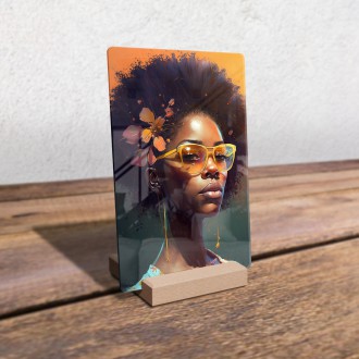 Acrylic glass Fashion portrait - sunglasses 2