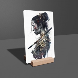 Acrylic glass Japanese warrior girl 3