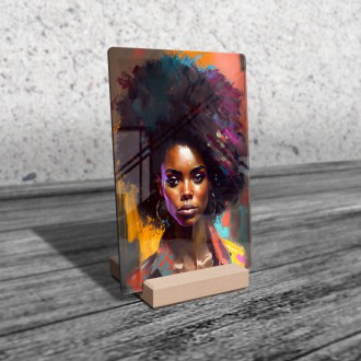 Acrylic glass Modern Art - Afro American Woman 2