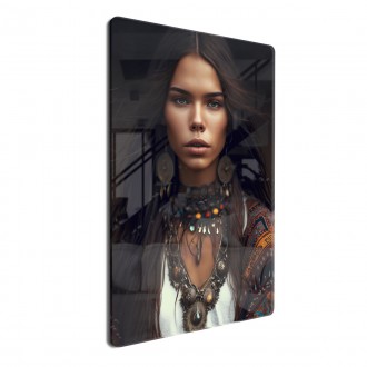 Acrylic glass Native American woman
