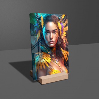 Acrylic glass Amazon girl