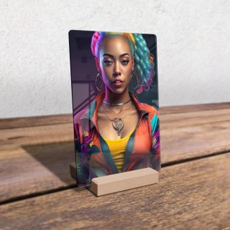 Acrylic glass Hip hop girl