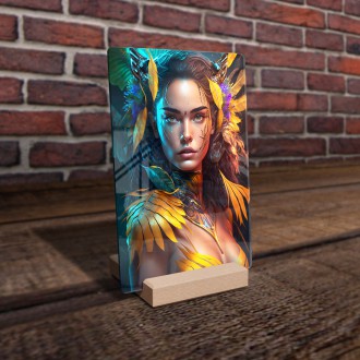 Acrylic glass Amazon girl