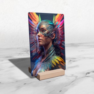 Acrylic glass Amazon warrior girl