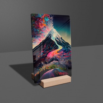 Acrylic glass Abstract mountain landscape