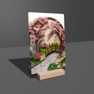 Acrylic glass Paper landscape - garden