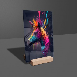 Acrylic glass Donkey in colors