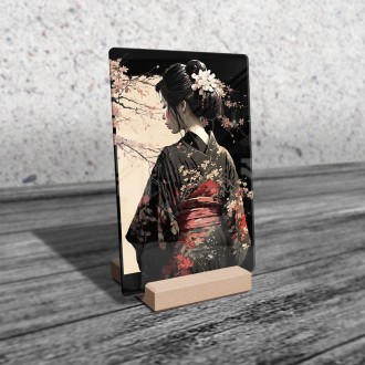 Acrylic glass Japanese girl in kimono 2