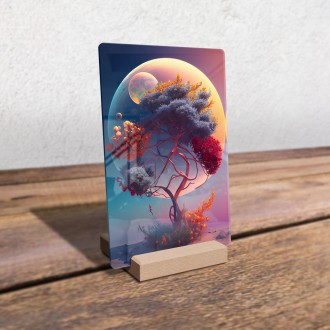 Acrylic glass Space nature - blooming tree