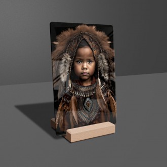 Acrylic glass Native american girl