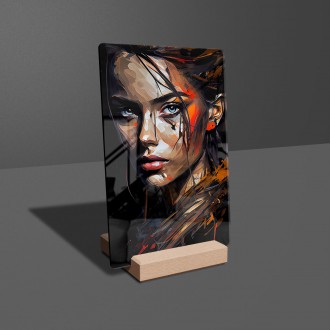 Acrylic glass Oil painting - Girl