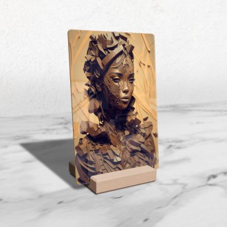 Acrylic glass Wooden woman