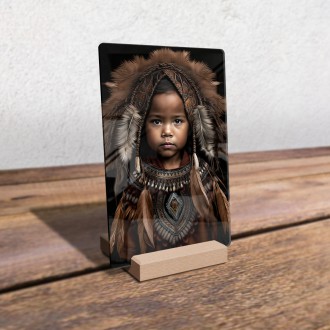 Acrylic glass Native american girl