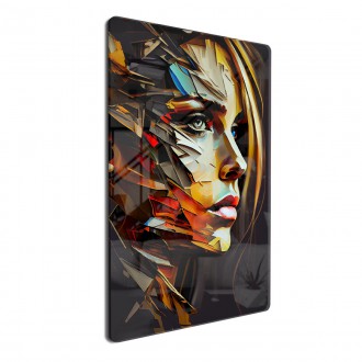 Acrylic glass Oil painting - Abstract face