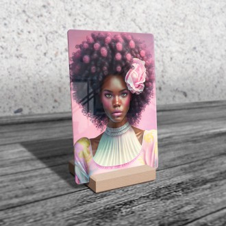 Acrylic glass Pink afro