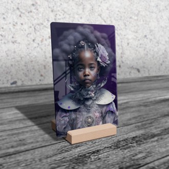 Acrylic glass Fantasy space young girl