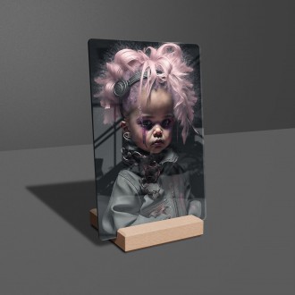 Acrylic glass Scary little girl