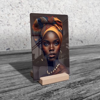 Acrylic glass African girl