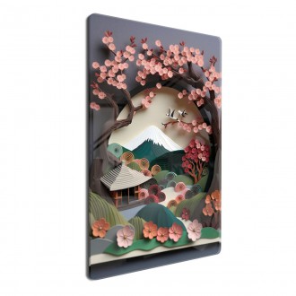 Acrylic glass Paper landscape - sakura