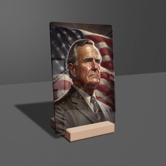 Acrylic glass US President George H