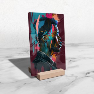 Acrylic glass Modern Art - Afro American