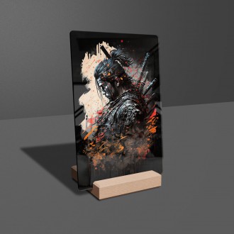 Acrylic glass Japanese samurai