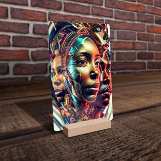 Acrylic glass Android and human