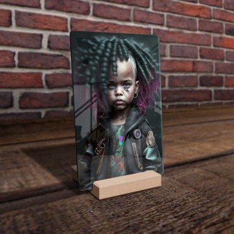 Acrylic glass Punk rock little girl