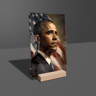 Acrylic glass US President Barack Obama