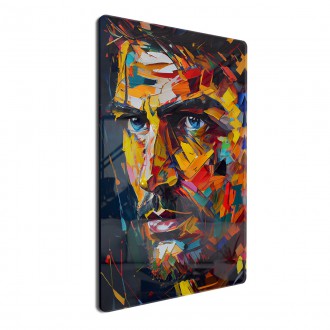 Acrylic glass Modern art - colorful face of a man