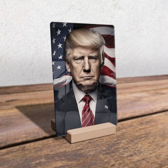Acrylic glass US President Donald Trump