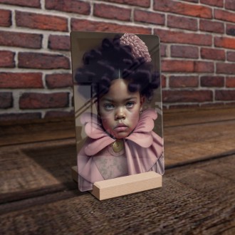 Acrylic glass Little girl in a dress