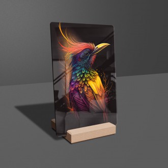 Acrylic glass Colorful bird
