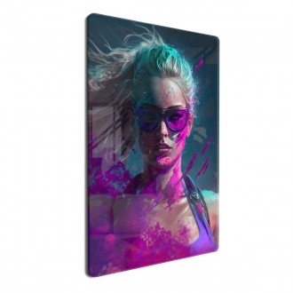 Acrylic glass Girl in colored dust 1