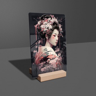Acrylic glass Japanese woman