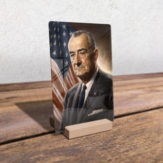 Acrylic glass US President Lyndon B