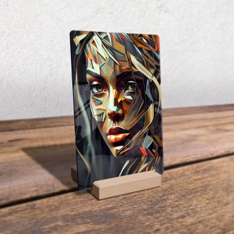Acrylic glass Oil painting - Abstract woman