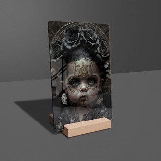 Acrylic glass Creepy little girl