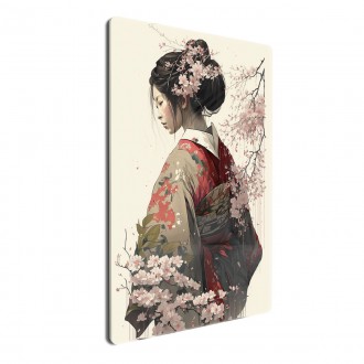 Acrylic glass Japanese girl in kimono 1
