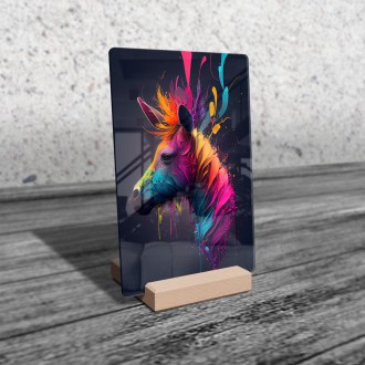 Acrylic glass Donkey in colors