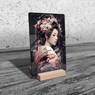 Acrylic glass Japanese woman