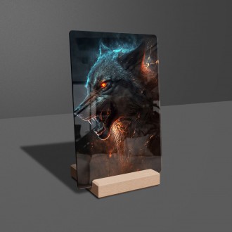 Acrylic glass Evil wolf